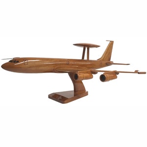 E 3 Sentry AWACs Royal Air Force  Air Force Surveillance Aircraft Wooden Executive Desktop Model