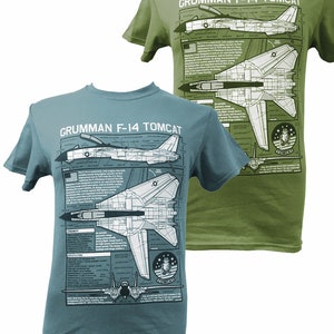 Grumman F14 Tomcat Aeronave de caça supersônica da Marinha dos Estados Unidos com design de planta azul ou verde