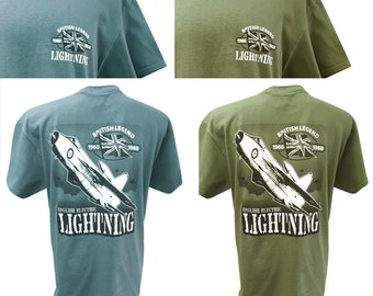 BAC English Electric Lightning RAF Fuerza Aérea de Kuwait Real Fuerza Aérea Saudita MACH 2 Caza Interceptor Avión Acción Diseño de camiseta