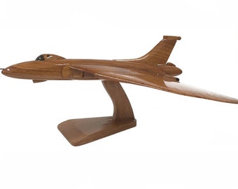 Avro Vulcan RAF High Altitude Strategic Bomber  Wooden Desktop Executive Model.