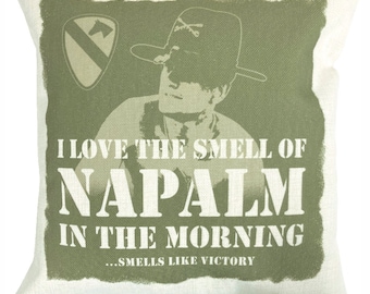 Me encanta el olor a napalm en la mañana Cojín de Vietnam del ejército de los Estados Unidos