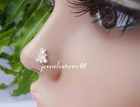 Cute diamond stud nose piercing store