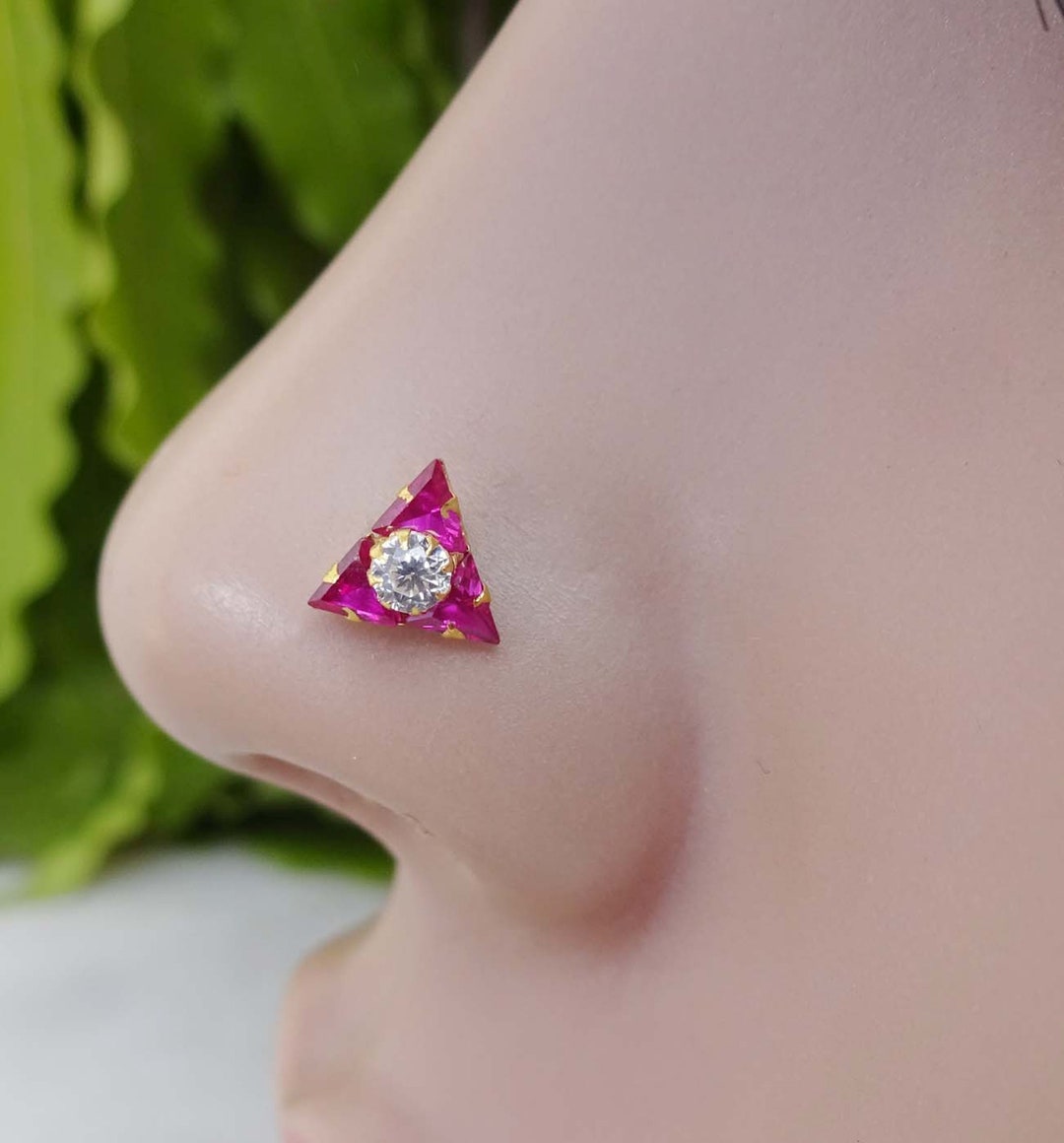 Nose Stud Gift for Her Nose Screw Unique Nose Rings Etsy
