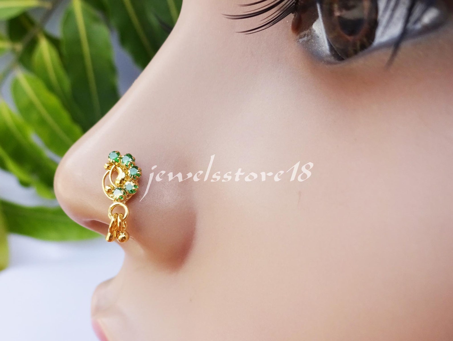 Big Nose Stud Dangle Nose Stud Nose Ring Dangle Large Nose Etsy