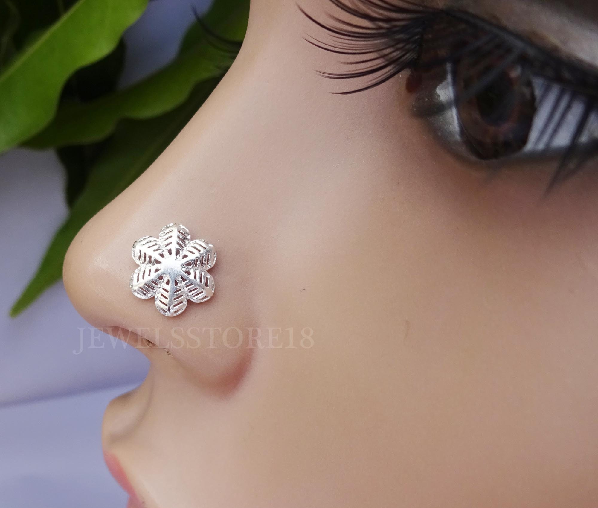 Dangle Nose Ring Indian Corkscrew Nose Ring Indian Cintrine Etsy UK