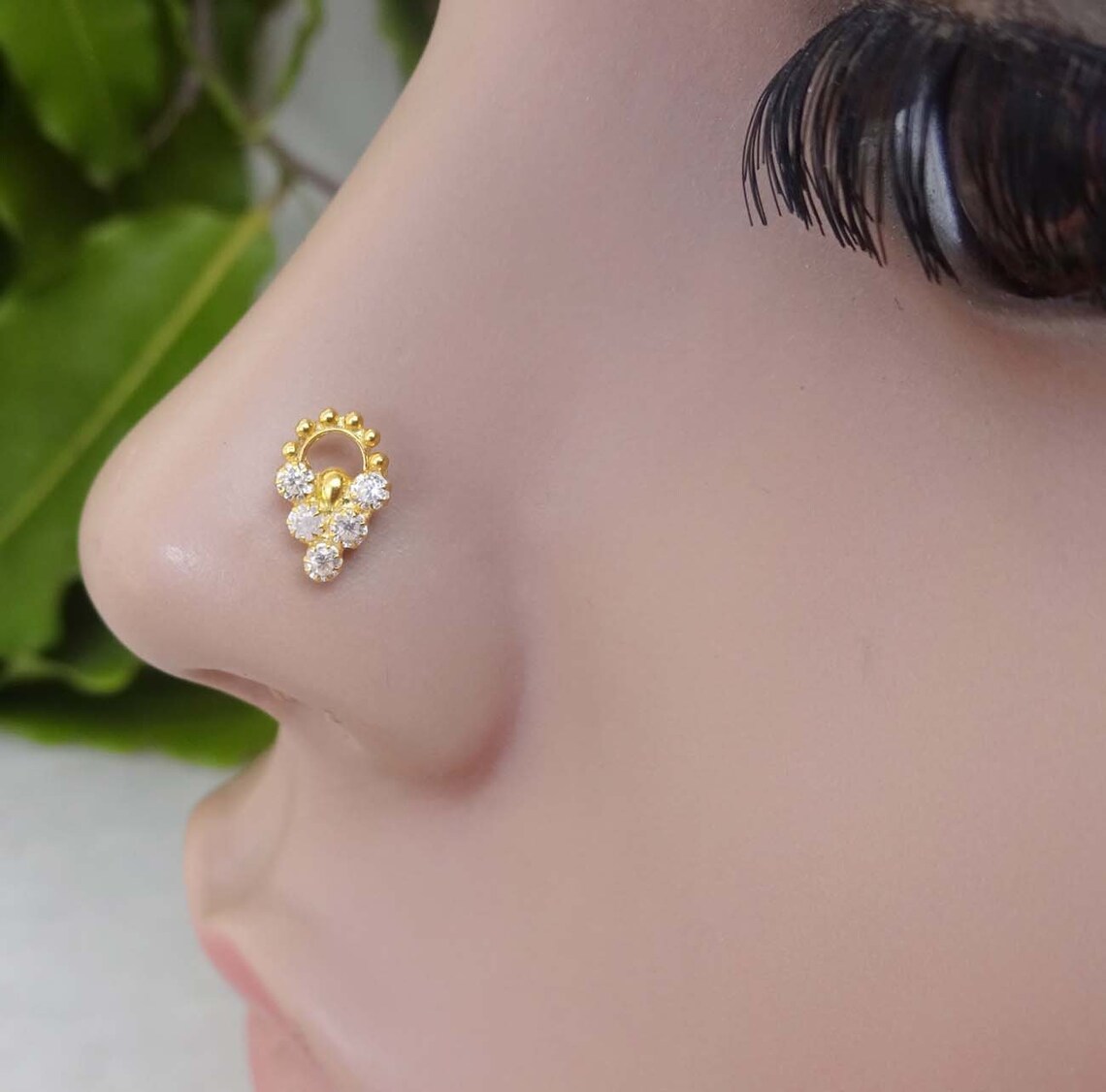 Nose Ring Diamond Nose Screw Nose Stud Lshape Nose Stud Etsy