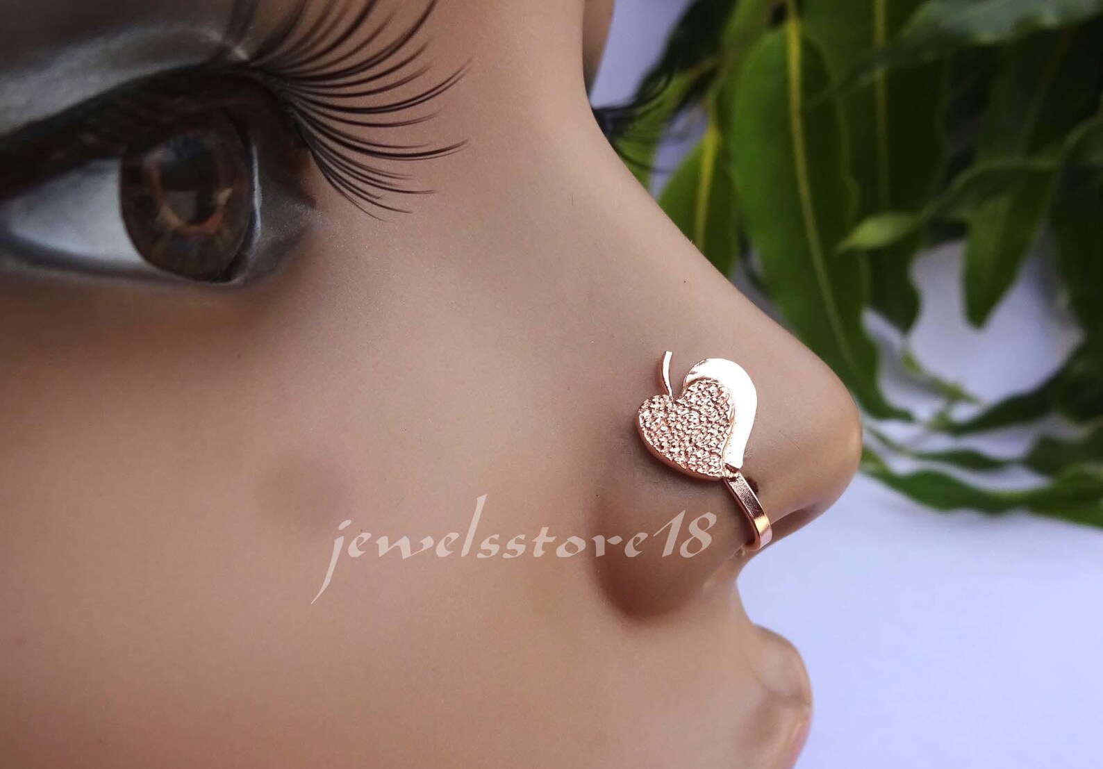 Indian Nose Ring Dangle Nose Ring Dangle Nose Stud Flower Nose Etsy UK