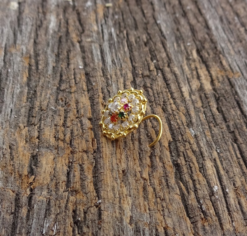 Big Size Nose Stud Multi Nose Stud Indian Nose Jewelry Indian Etsy