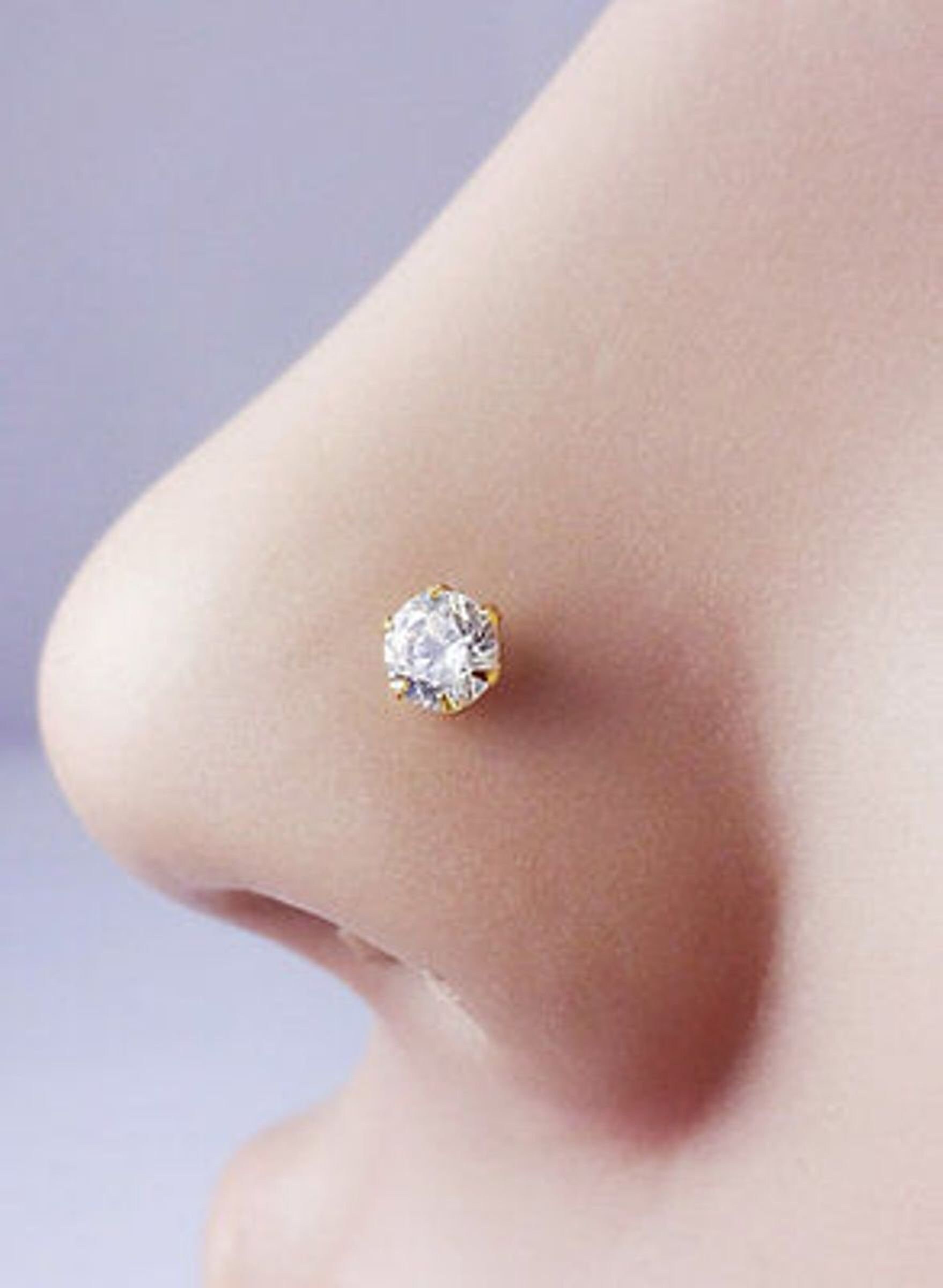 Indian Nose Ring Nose Piercing Brass Nose Jewelry Crystal Stone Christmas Gift 