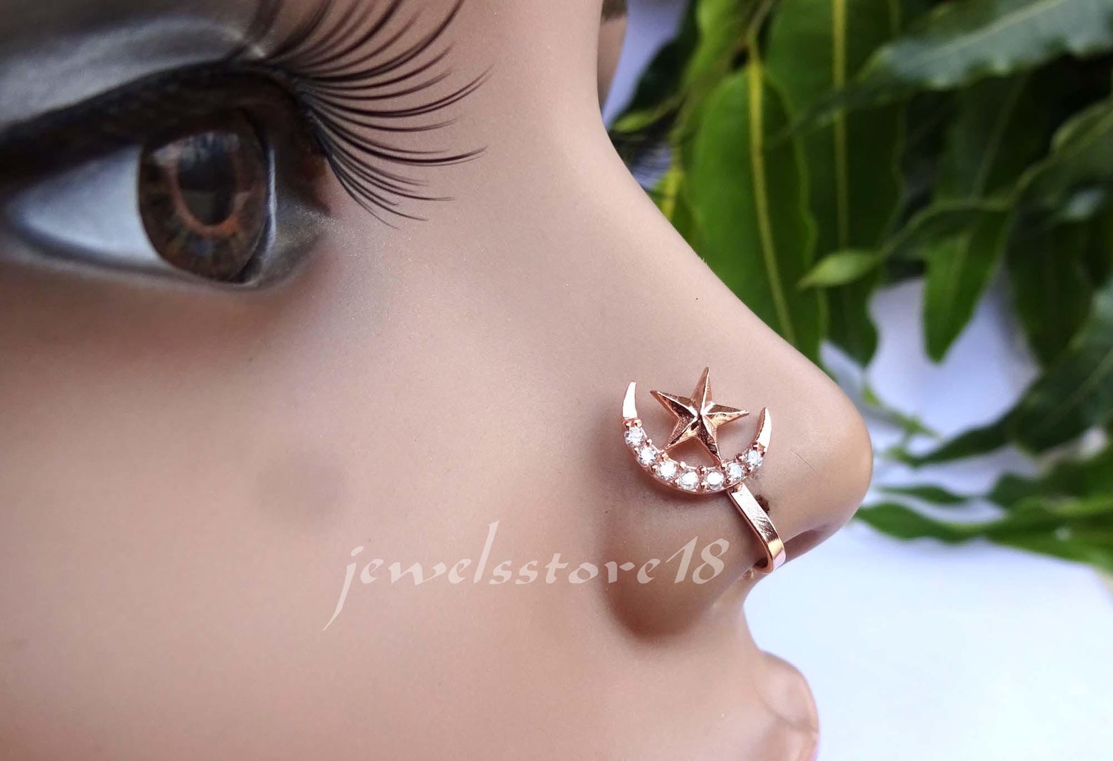 Indian Nose Ring Dangle Nose Ring Large Nose Stud Indian Nose Etsy UK