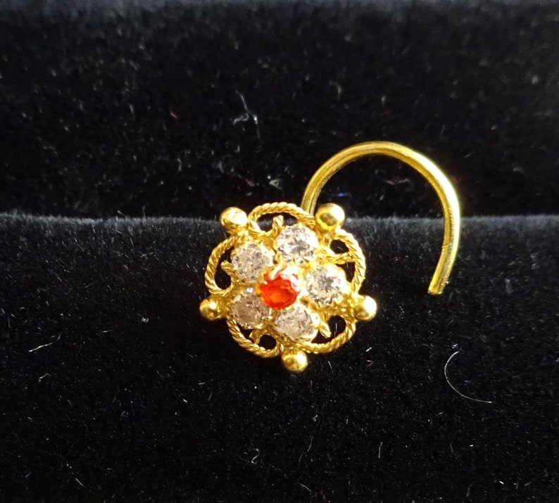 Flower Nose Stud Diamond Nose Stud Nose Stud Tribal Nose Stud Gold Nose Pin Spring Love 20g Nose Piercing Crystal Nose Stud Gift For Her