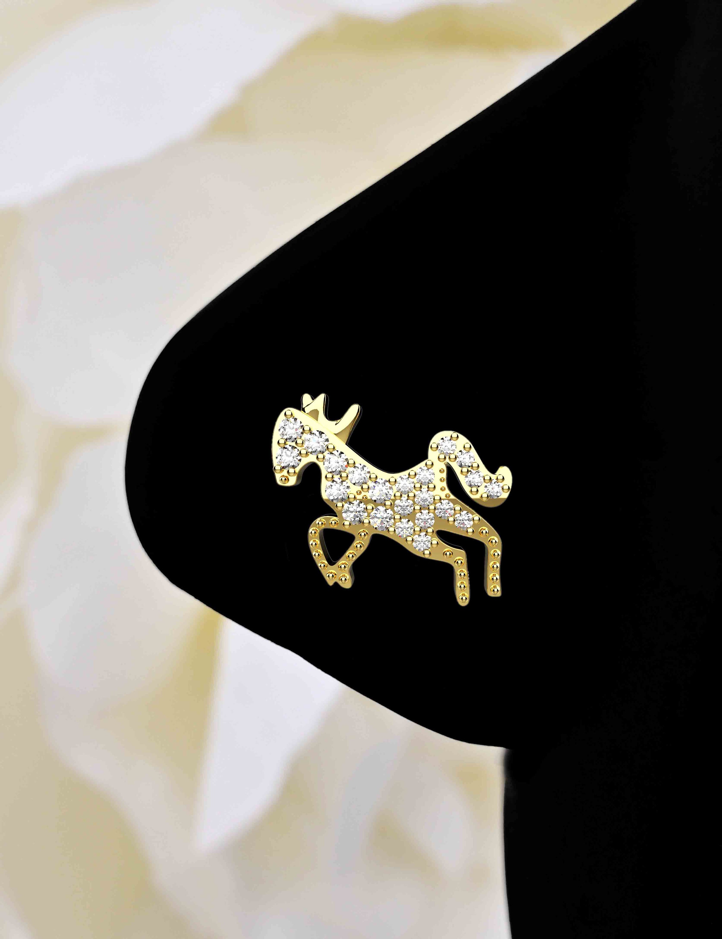 Horse with nose ring deals