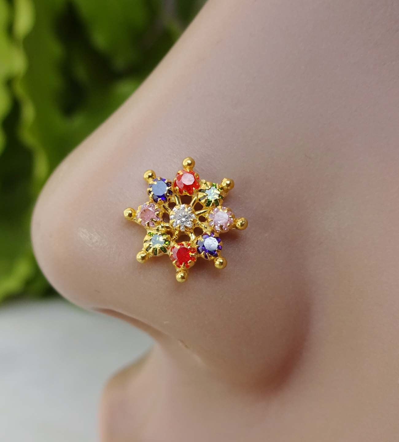 Sunflower nose ring stud Clearance