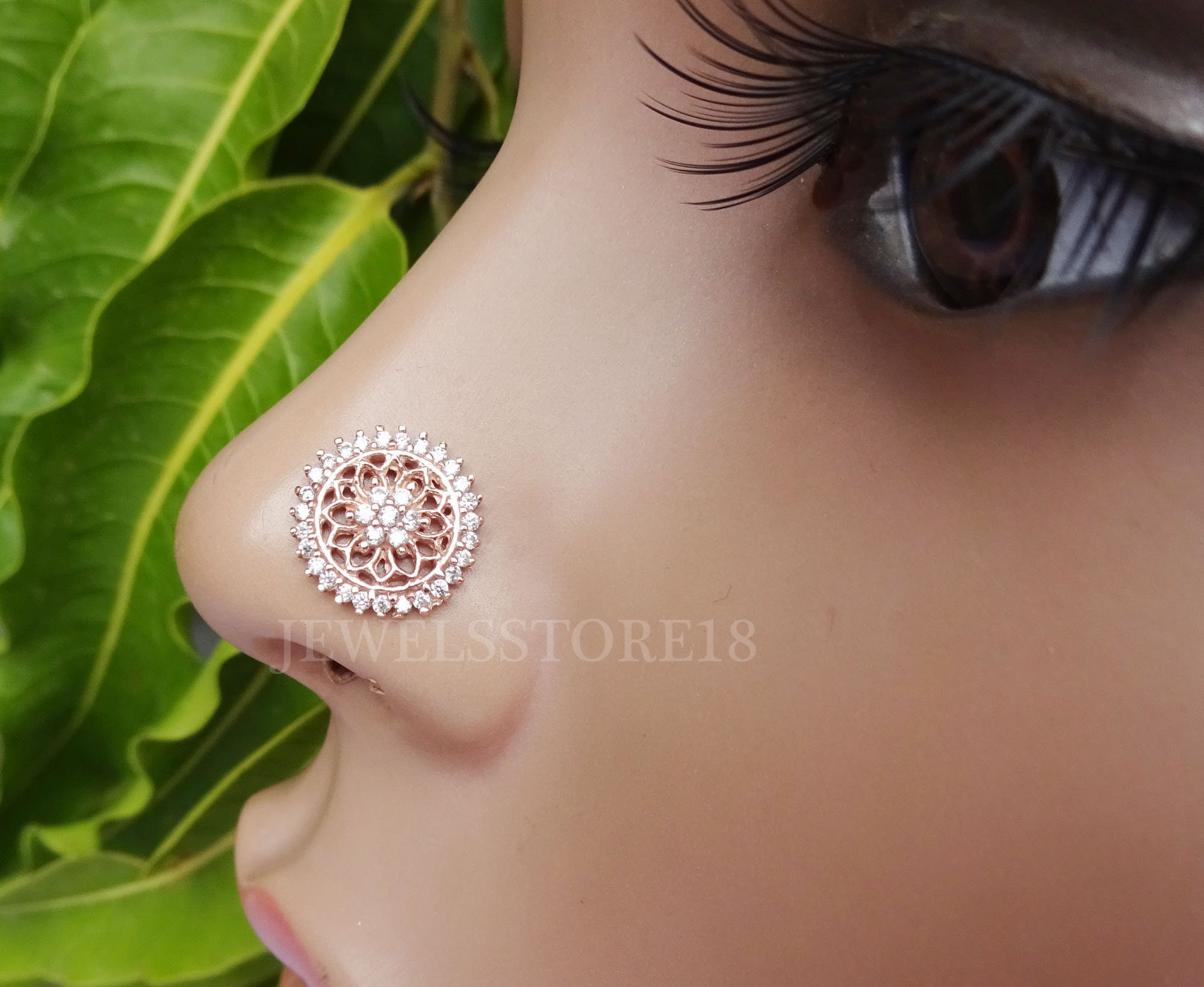 Nasenpiercing großer Nasenstecker Unikat Nasenring großer Etsy