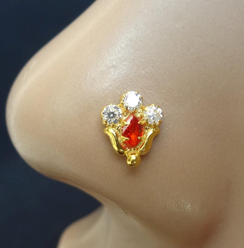 Sunflower nose ring stud Clearance