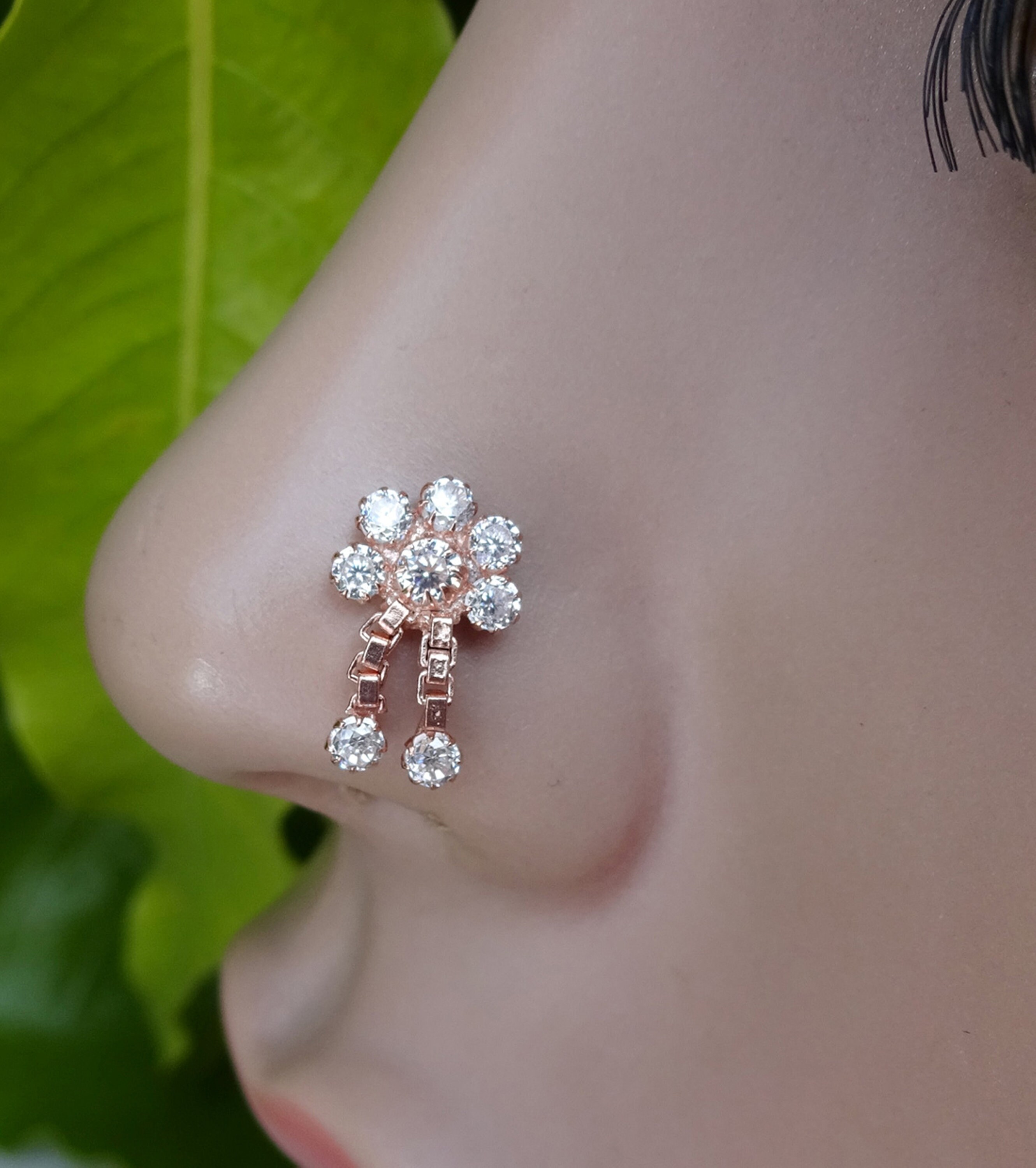 Christmas Unique Nose Piercing Gold Nose Ring Gold Nose Stud Etsy