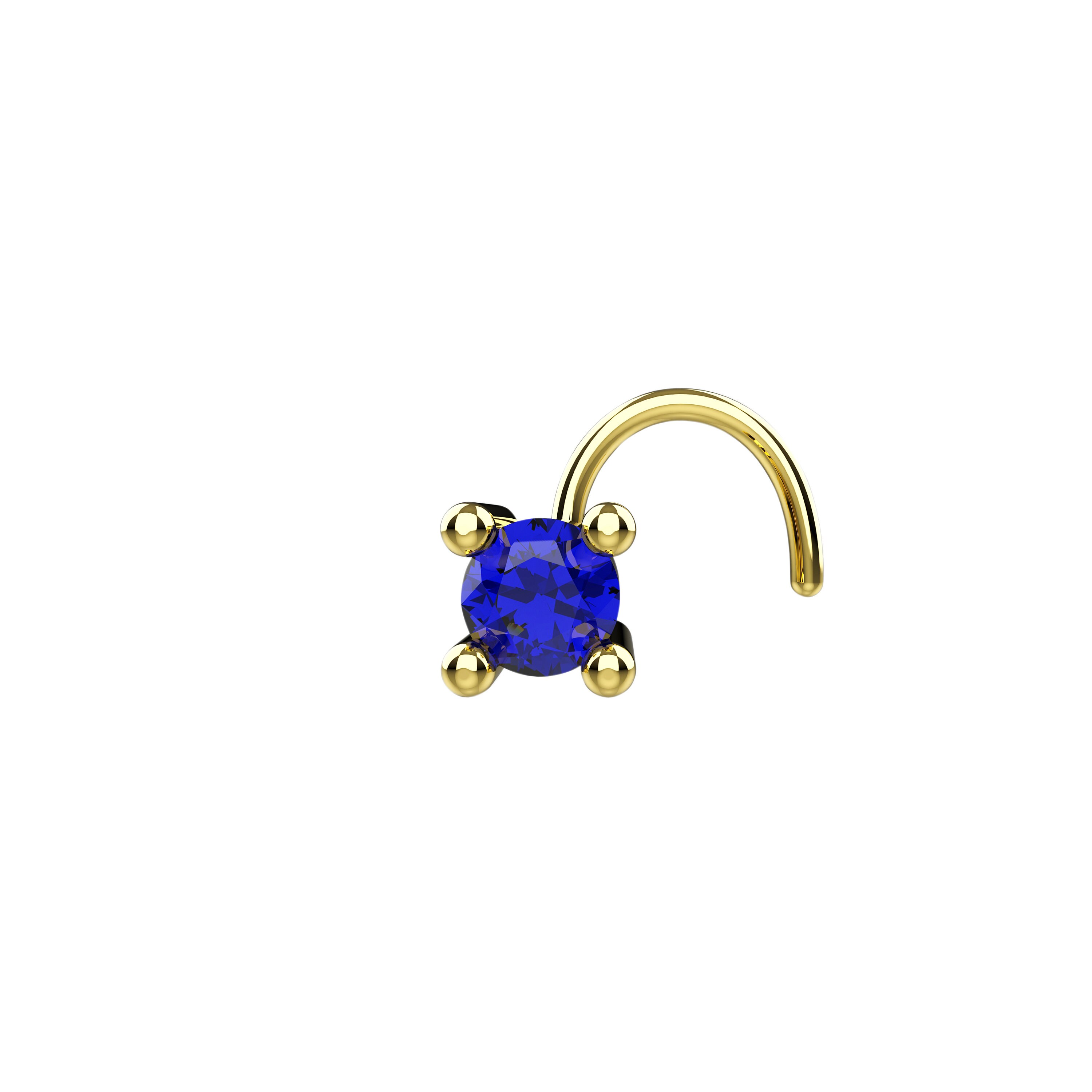 Amazon.com: 1 Pc Nose Stud Ring Blue Stone Nose Piercing 20g, Stone  Piercing Jewelry - JJB127 | #YY100E : Clothing, Shoes & Jewelry