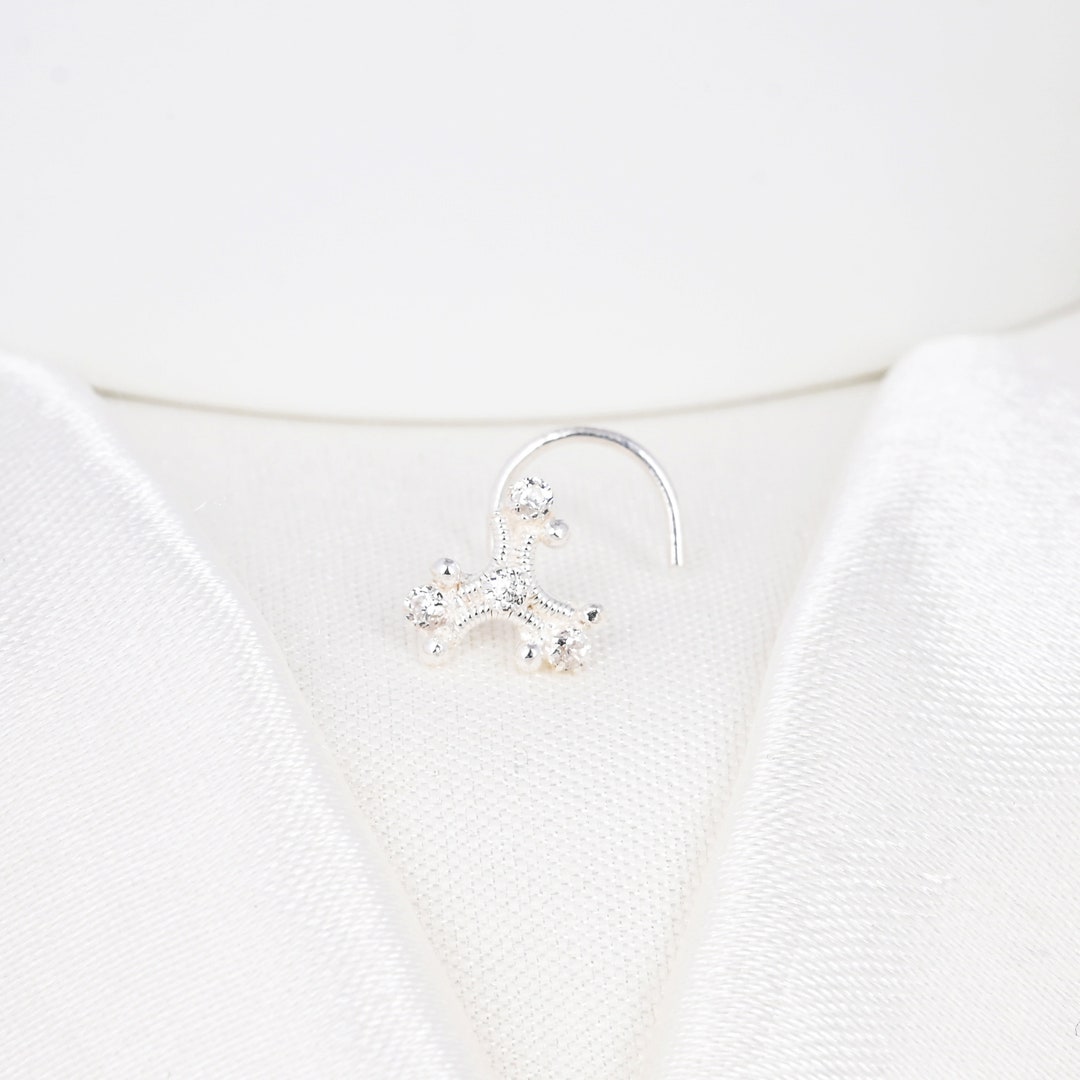 925 Sterling Silver Nose Pin Ethnic Nose Stud Silver Nose Hoop Etsy