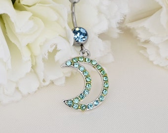 Navel Ring Crescent Moon Belly Button Ring