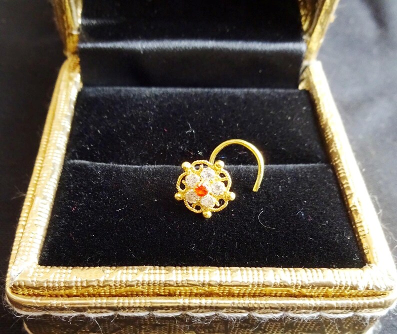 Flower Nose Stud Diamond Nose Stud Nose Stud Tribal Nose Stud Gold Nose Pin Spring Love 20g Nose Piercing Crystal Nose Stud Gift For Her
