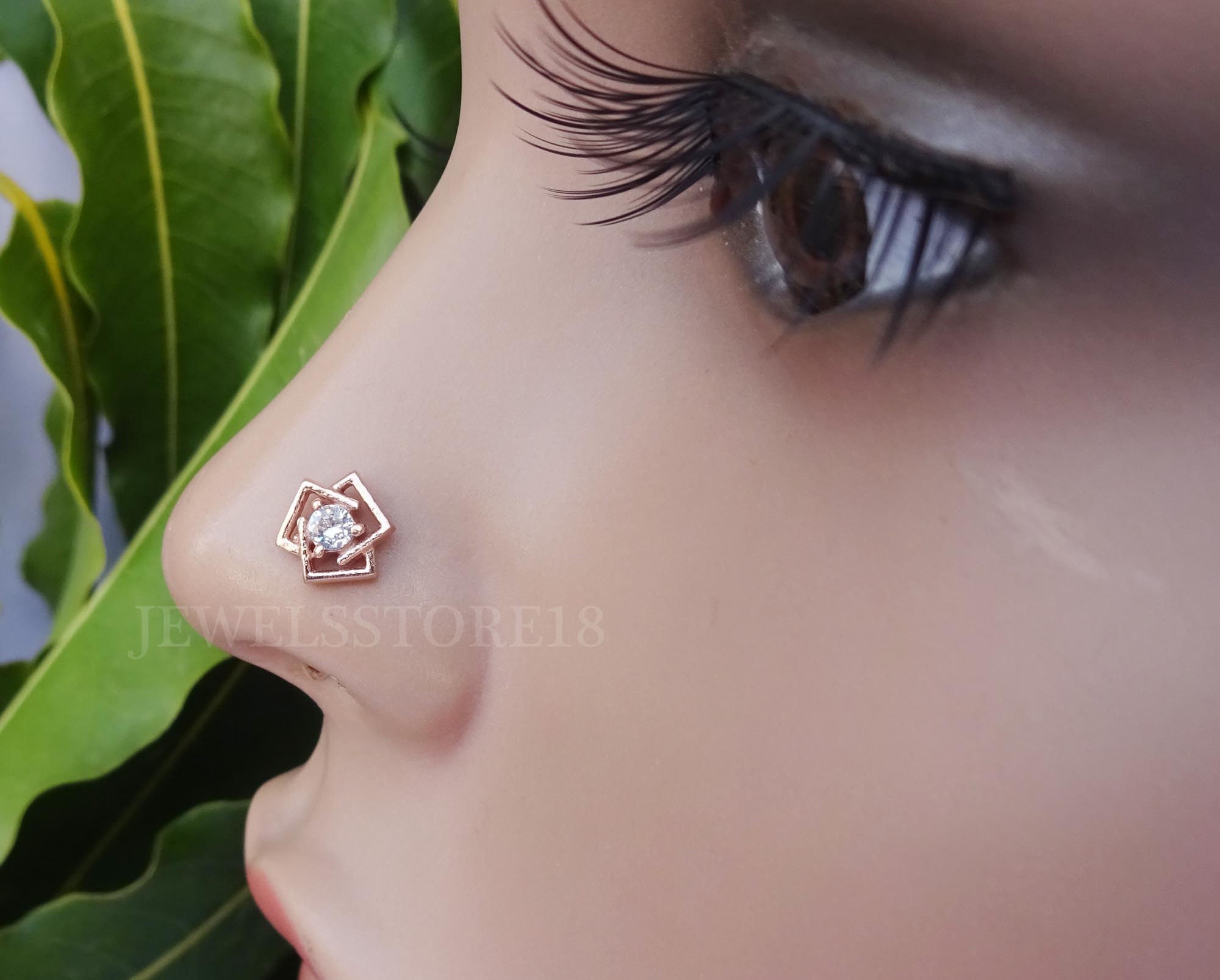 Nose Ring Hoop Nose Ring Piercing Jewelry Diamond Nose Etsy