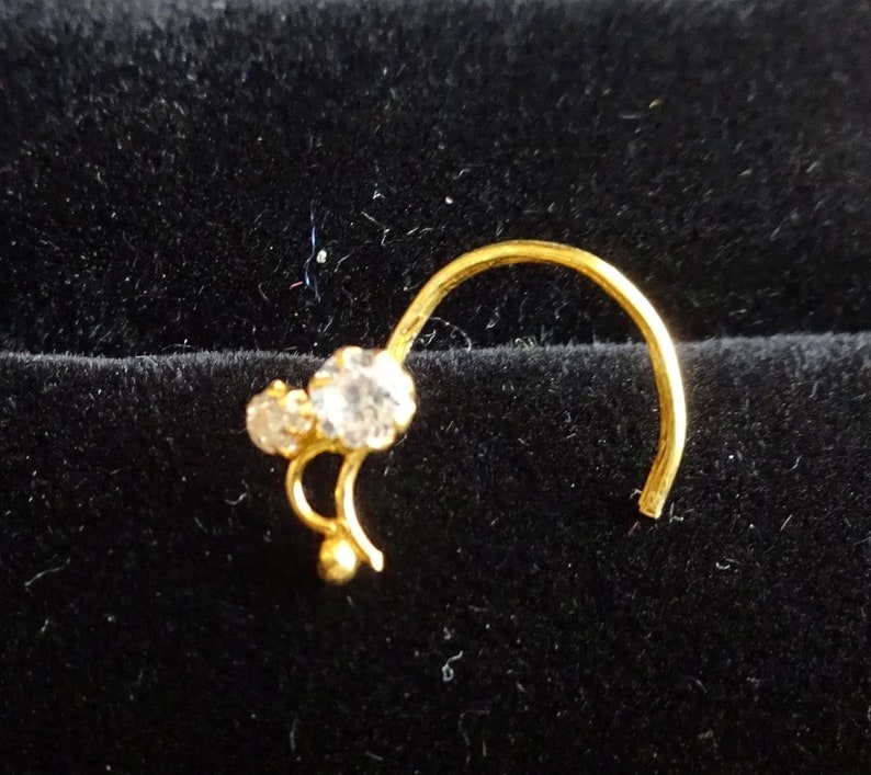 Indian Nose Stud Sterling Silver Nose Stud Crystal Nose Stud Diamond Nose Stud Nose Stud Tinny Nose Stud Twist Nose Stud Christmas Day Sale