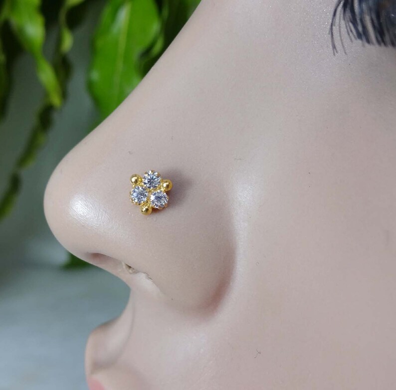 Tiny Nose Stud Gold Nose Screw Valentine's Day Special Etsy