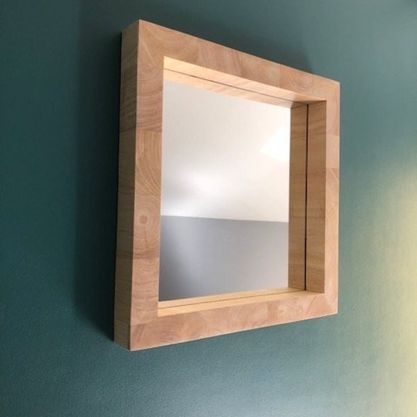 Miroir mural en bois