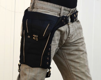 Leg belt ~ Utility belt ~ Hip bag with removable strap ~ 3 in 1 belt ~ Shoulder bag ~ 4 pockets ~ Fits from S to XXL ~ The Spacebelt