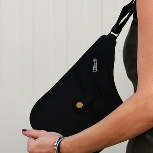 THE HOLSTER Shoulder bag Utility vest with 6 pockets Fully adjustable Black cotton Unisex image 7