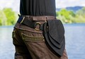 Fanny pack ~ Utility belt ~ Bag 2 in 1 for waist or shoulder ~ Minimalist style ~ Black cotton ~ The Panbelt