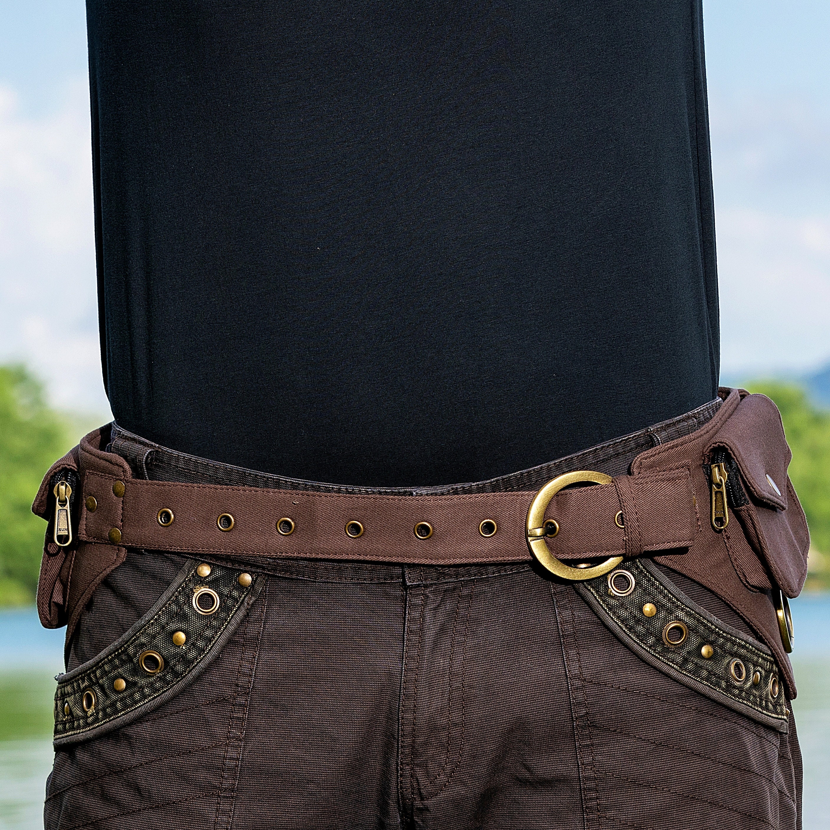 Utility Belt With REMOVABLE Leg Strap on the Thigh and Belt Buckle Plus  Sizes Also Festival Belt Holster Bag Waist Pockets Hip Purse 