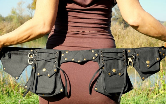 Pocket Belt ~ Utility Belt ~ Festival and Travel Hip Bag