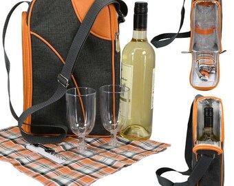 vino trasporto Tote picnic Cooler Blue Linkidea Wine Travel Carrier & Cooler bag 