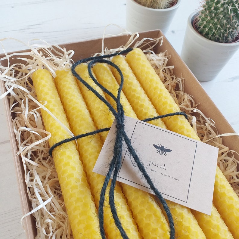 Thin Beeswax Candles Made in Wales Etsy