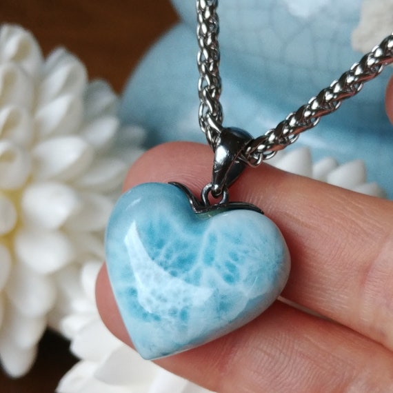 Larimar heart hotsell necklace