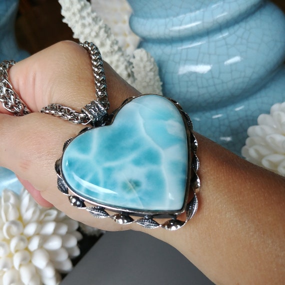 Larimar Stone Snow Shoe Pendant Larimar Stone Snow Shoe Pendant