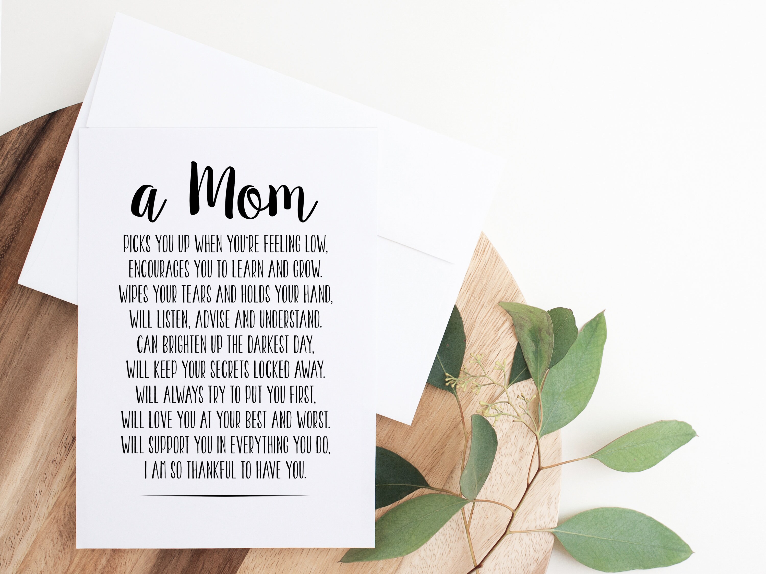 Mom Quote Mom Card Instant Download Art Mom Quote Print Etsy