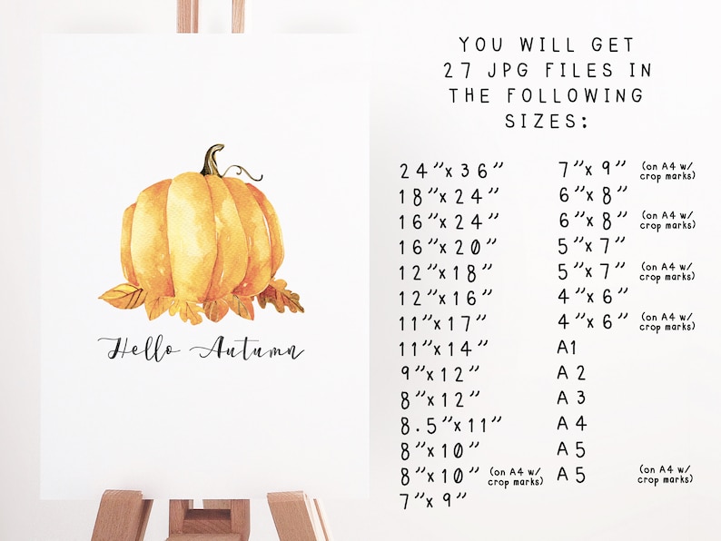 Fall Printable Halloween Print Pumpkin Art Fall Decorations Thanksgiving Decor Autumn Decor Hello Autumn Print Instant Download Art