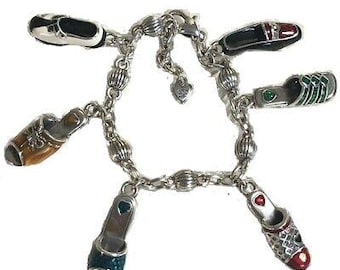 Vintage Brighton Charm Bracelet Shoes