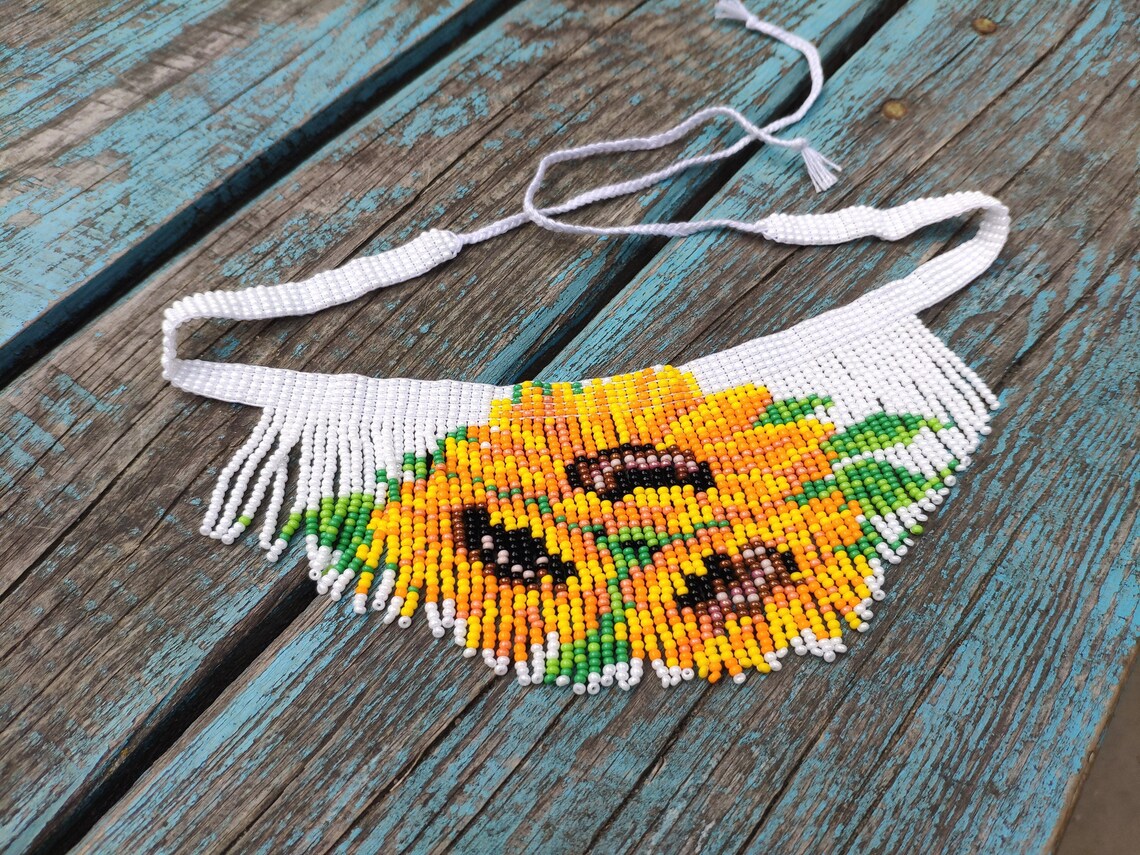 Sunflower Choker Necklace Yellow Flower Necklace for Women Etsy