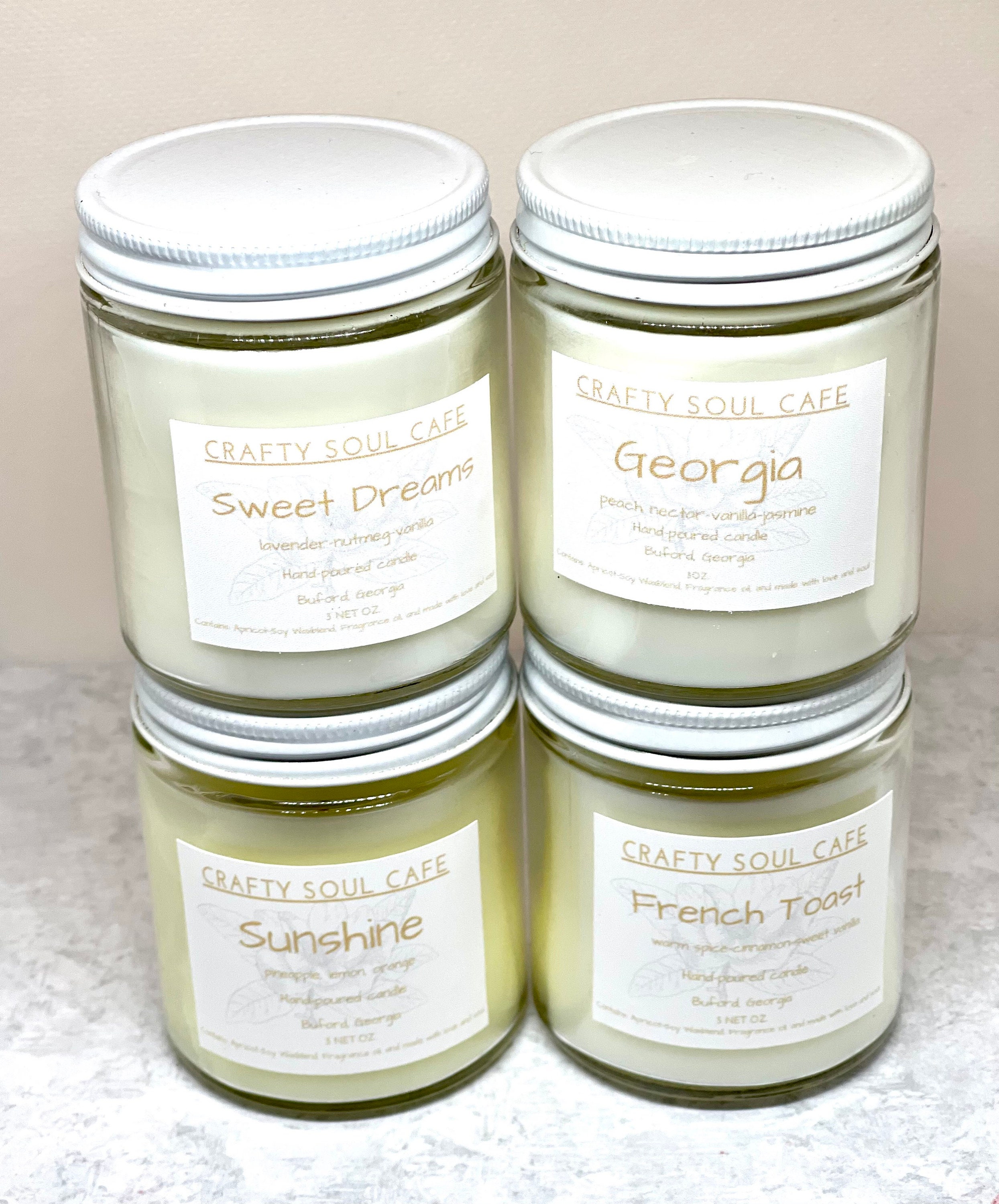 4 3 oz. Apricot Coconut wax candles Etsy