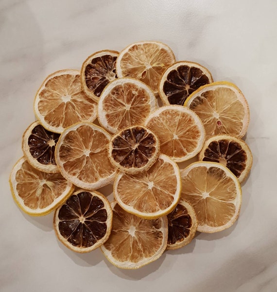 Set Of 20 Dried Lemon Slices Dried Decorative Etsy