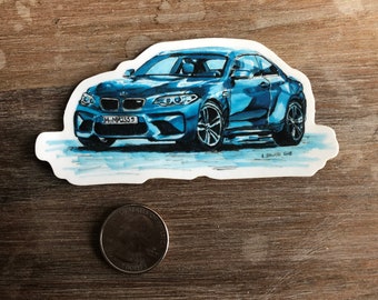 Blue BMW M2 Sticker