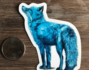 Blue Wolf Sticker