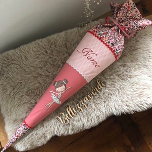 Cône d'école ballerine, personnalisable, en option avec coussin de remplissage