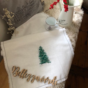 Christmas Linen Table Runner