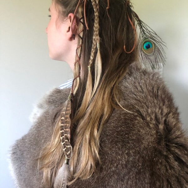 Feather Hair Piece Etsy