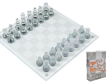 Glass Chess Set Etsy