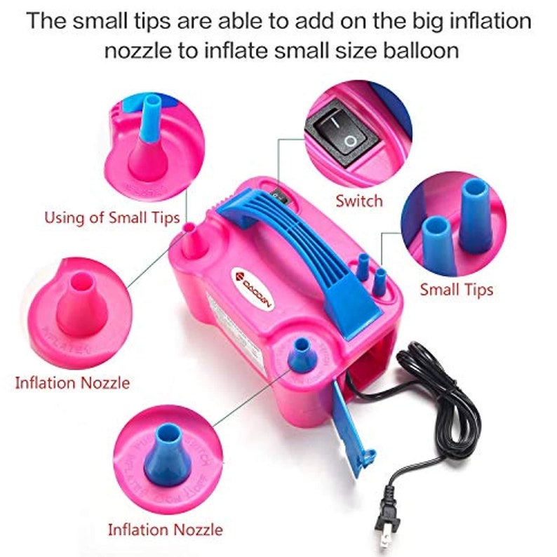 Portable Dual Nozzle Electric Balloon Pump Etsy